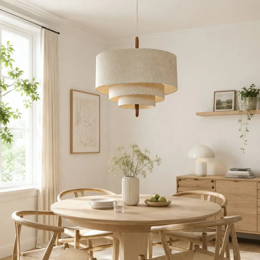 Ori Nordic Style Fabric Linen Pendant Light