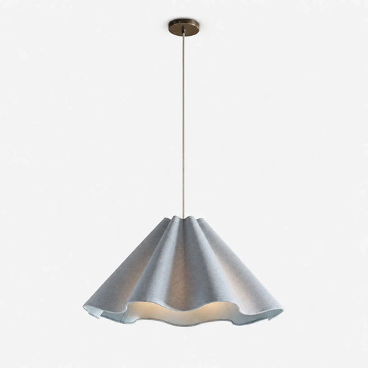 Oren Modern Wavy Fabric Conical Pendant Light