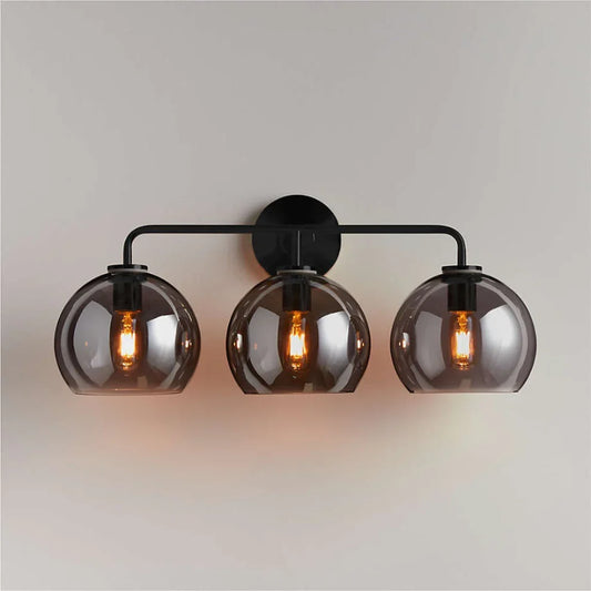 Orson Modern Glass Metal Ball Wall Sconce