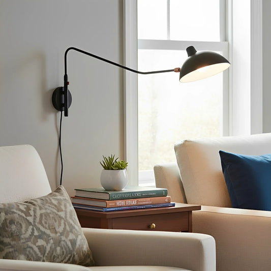 Rosalie Modern Curved Arm Adjustable Wall Sconce