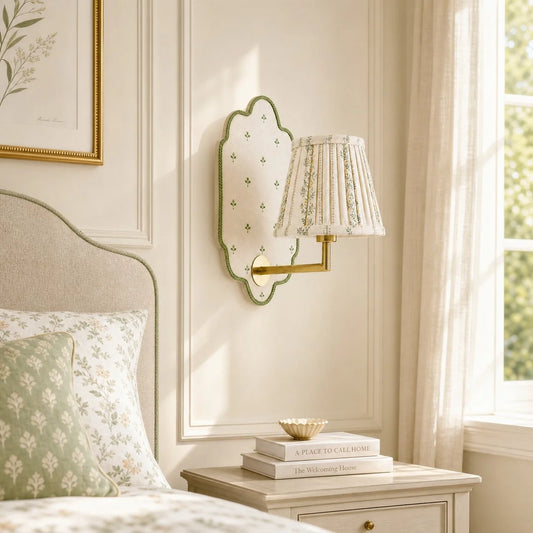 Roselore Vintage Farmhouse Floral Fabric Wall Sconce
