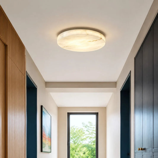 Runa Modern Round Resin Flush Mount Ceiling Light