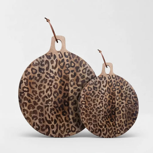 Safari Modern Natural Leopard Wood Serving Board