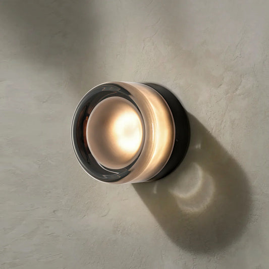 Souta Modern Dome LED Glass Dimple Wall Sconce