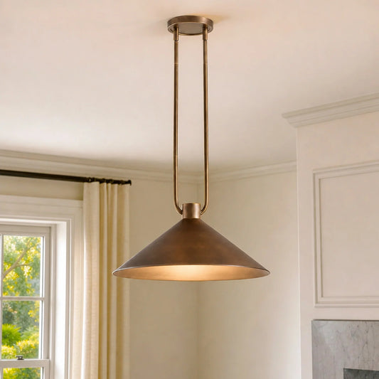 Zane Industrial Metal Cone Pendant Light