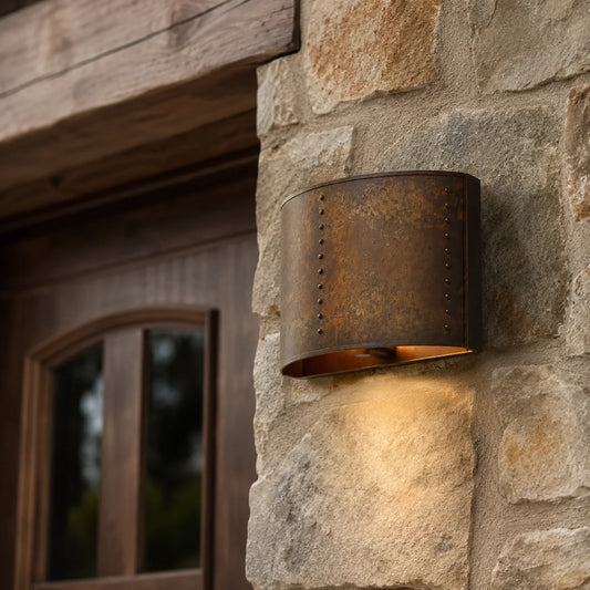 Zephyrus Rustic Bronze Industrial Wall Sconce