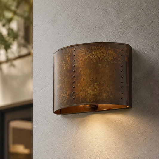 Zephyrus Rustic Bronze Industrial Wall Sconce