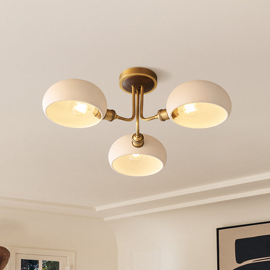 Arne Farmhouse Brass Ceramic Ceiling Light